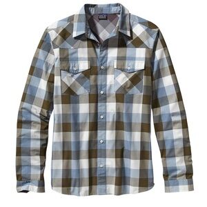 Patagonia good shirt long sleep button down plaid ripstop,western L